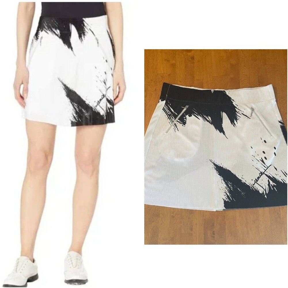 Size 14 Jamie Sadock athletic golf tennis pickleball Canvas Printed Crunch skirt